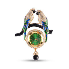 Defiance Watch Brooch in 18K Gold Plating