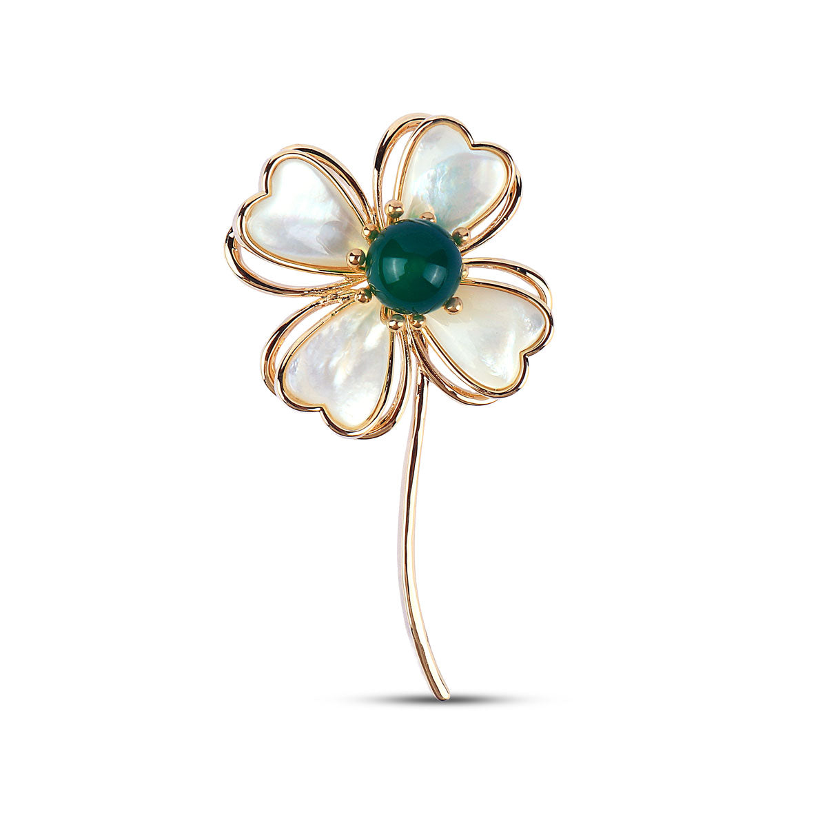 Fleur Brooch in Mother of Pearl