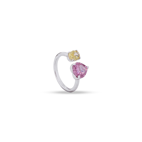 Lunelle Ring in Pink and Yellow Topaz