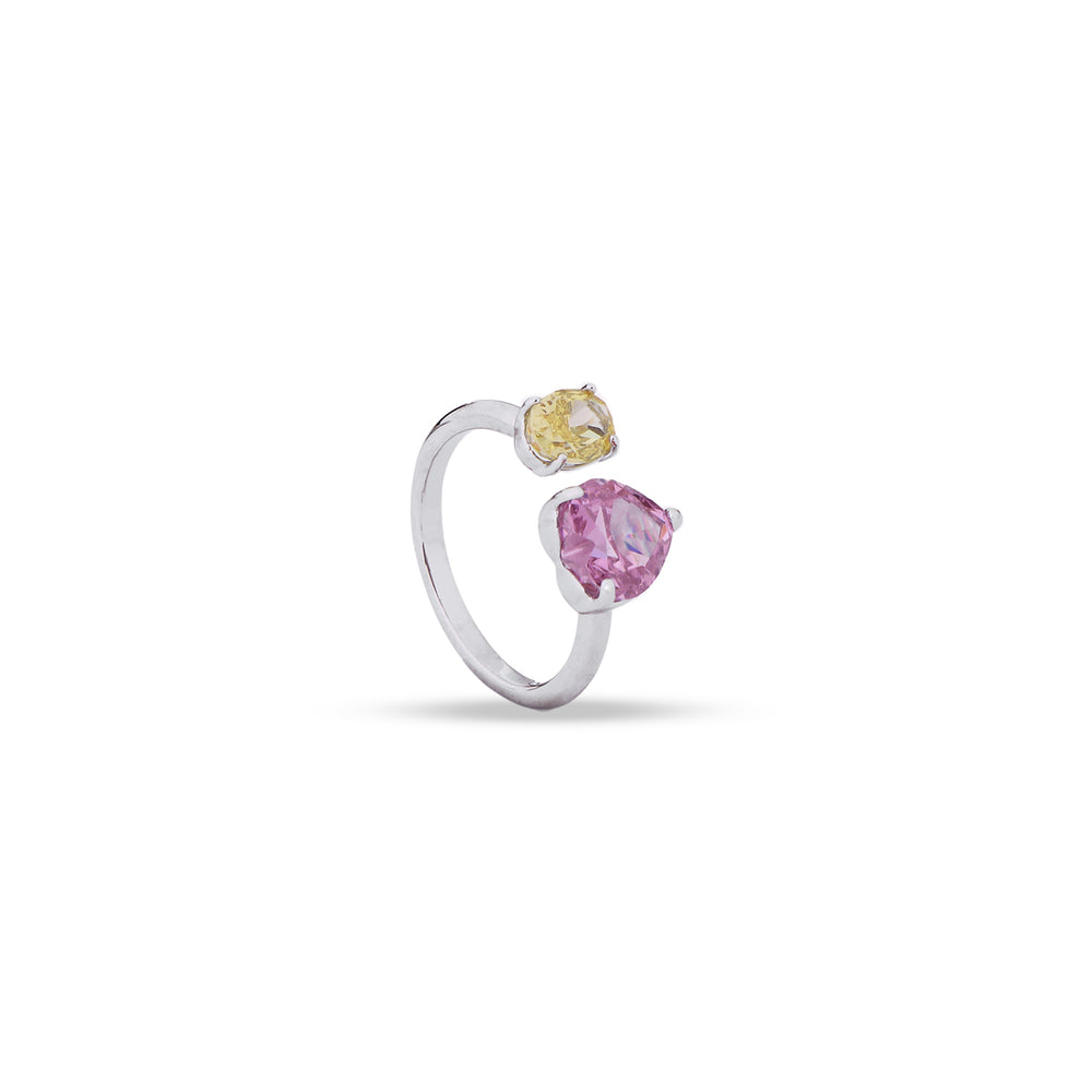 Lunelle Ring in Pink and Yellow Topaz