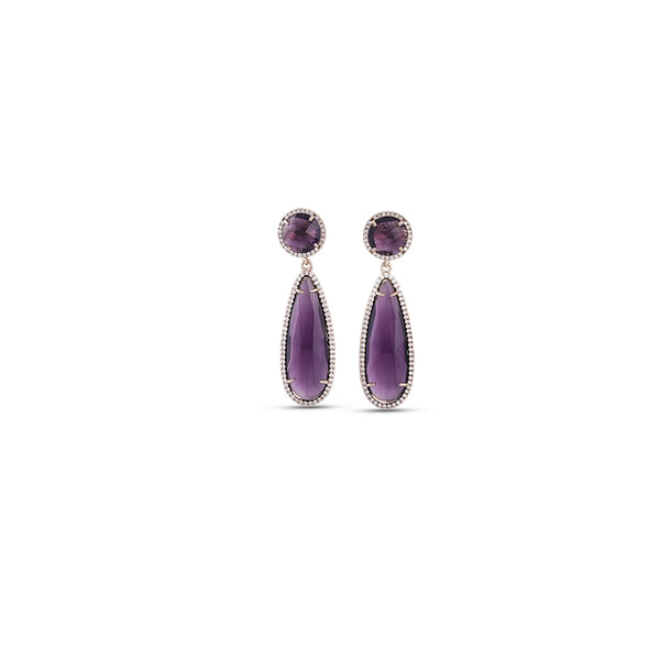 Violette Amethyst Drop Earrings