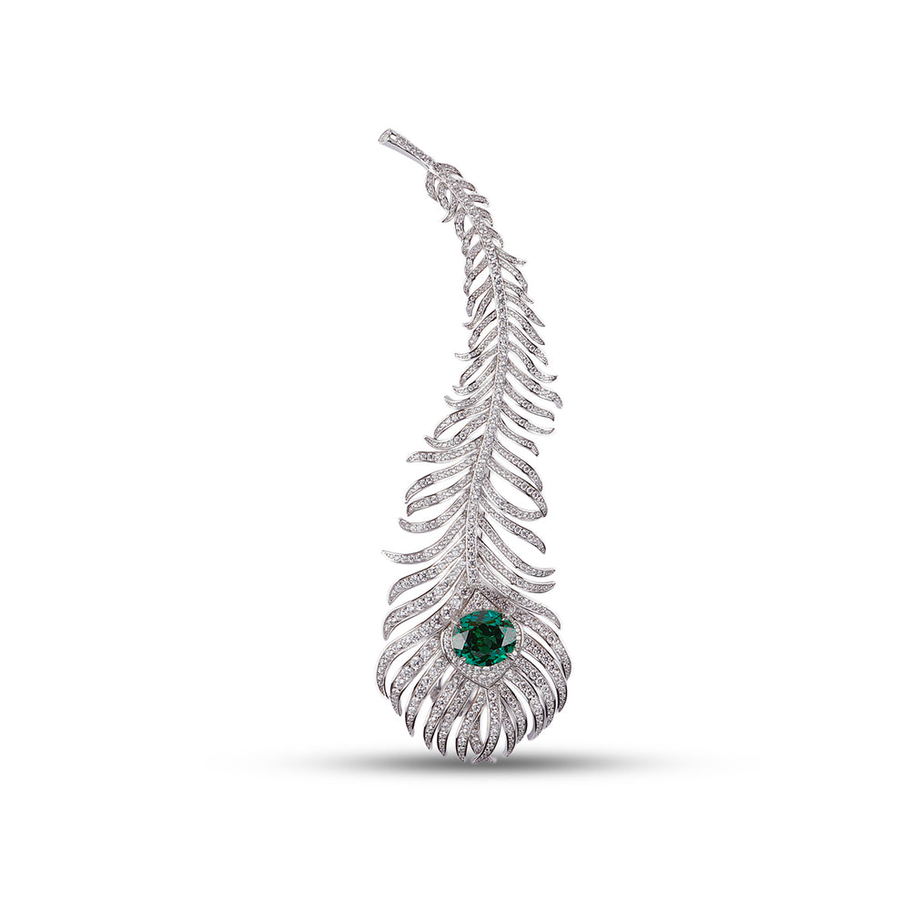 The Royal Feather Brooch - 925 Silver