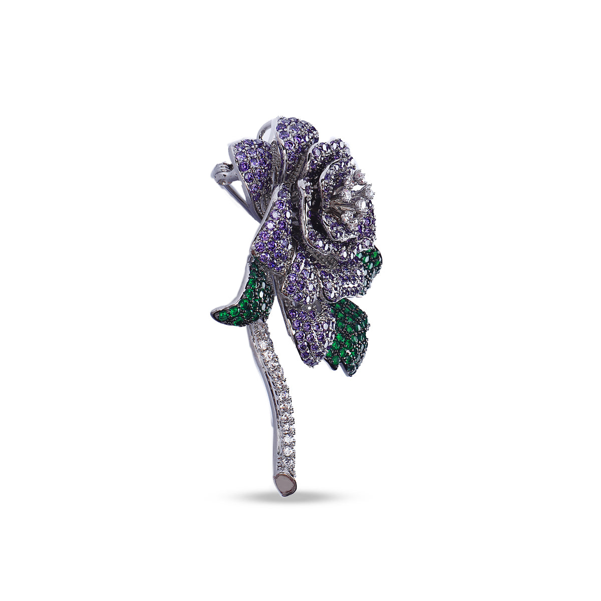 Rose Améthyste Brooch