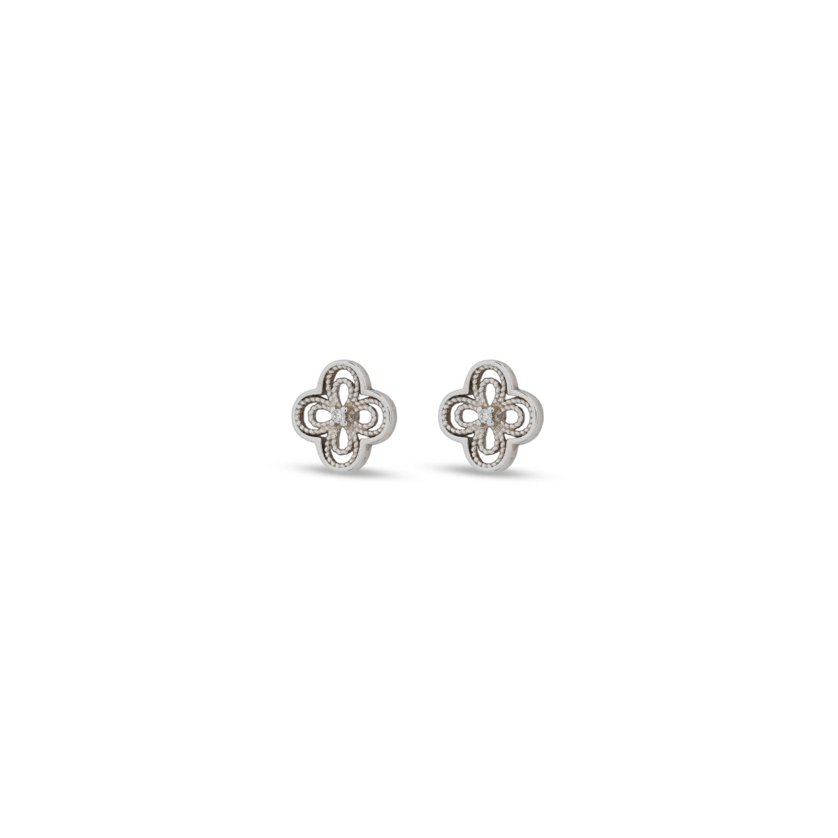 Sterling Silver Clover Earrings