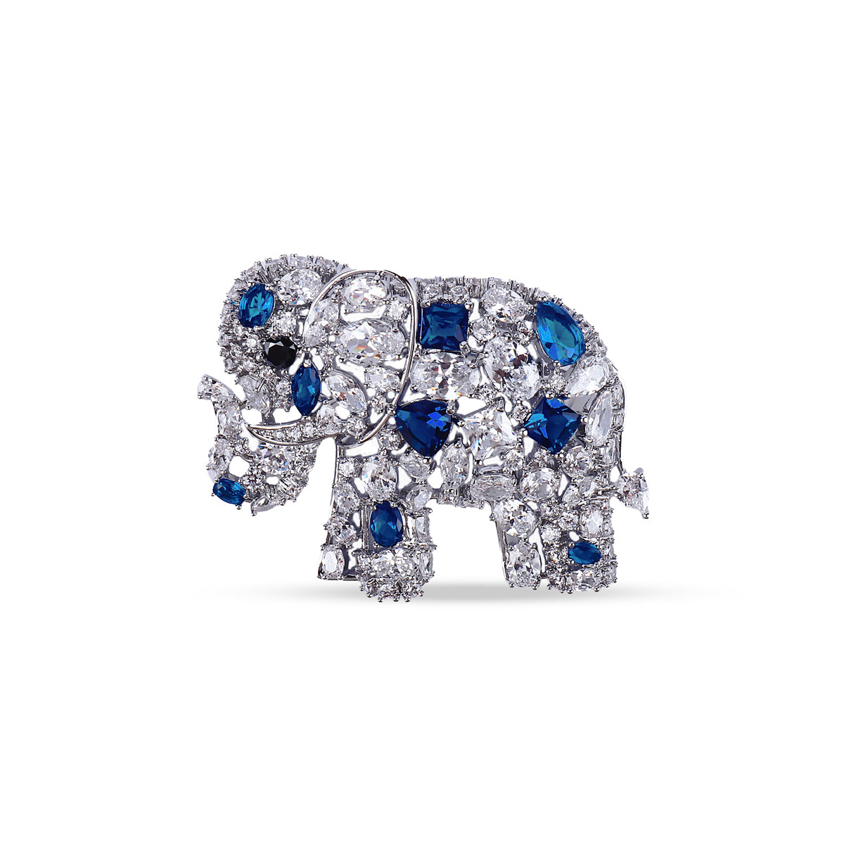 Éléphant Saphir Brooch