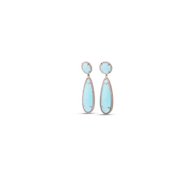 Aqua Cascade Drop Earrings
