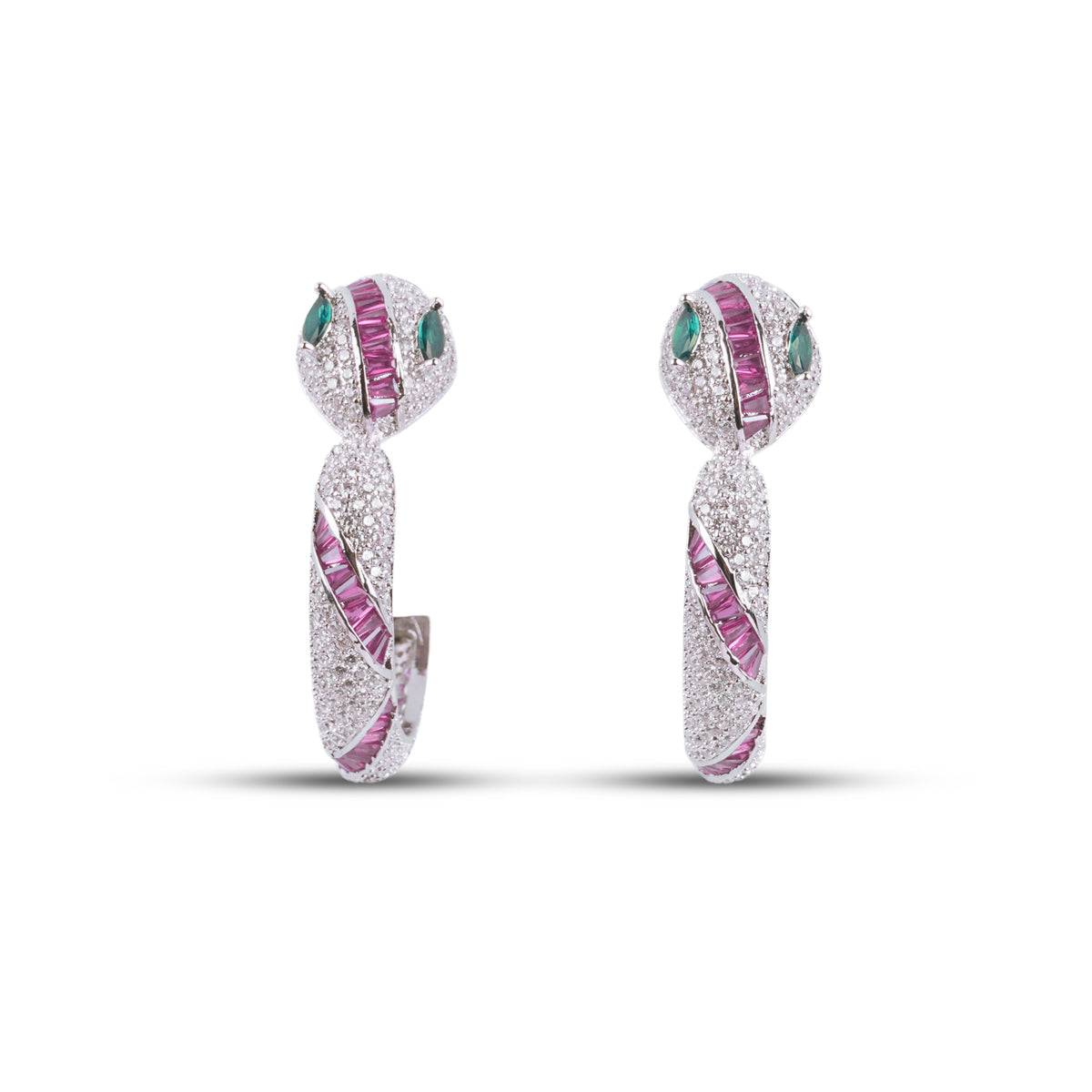 Eleanor Serpenti Earrings - Ruby
