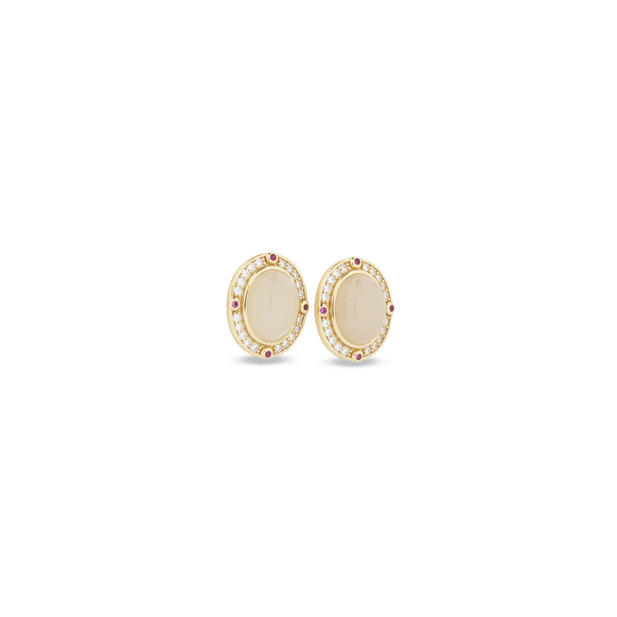 14K Opal Elowen Moon Studs