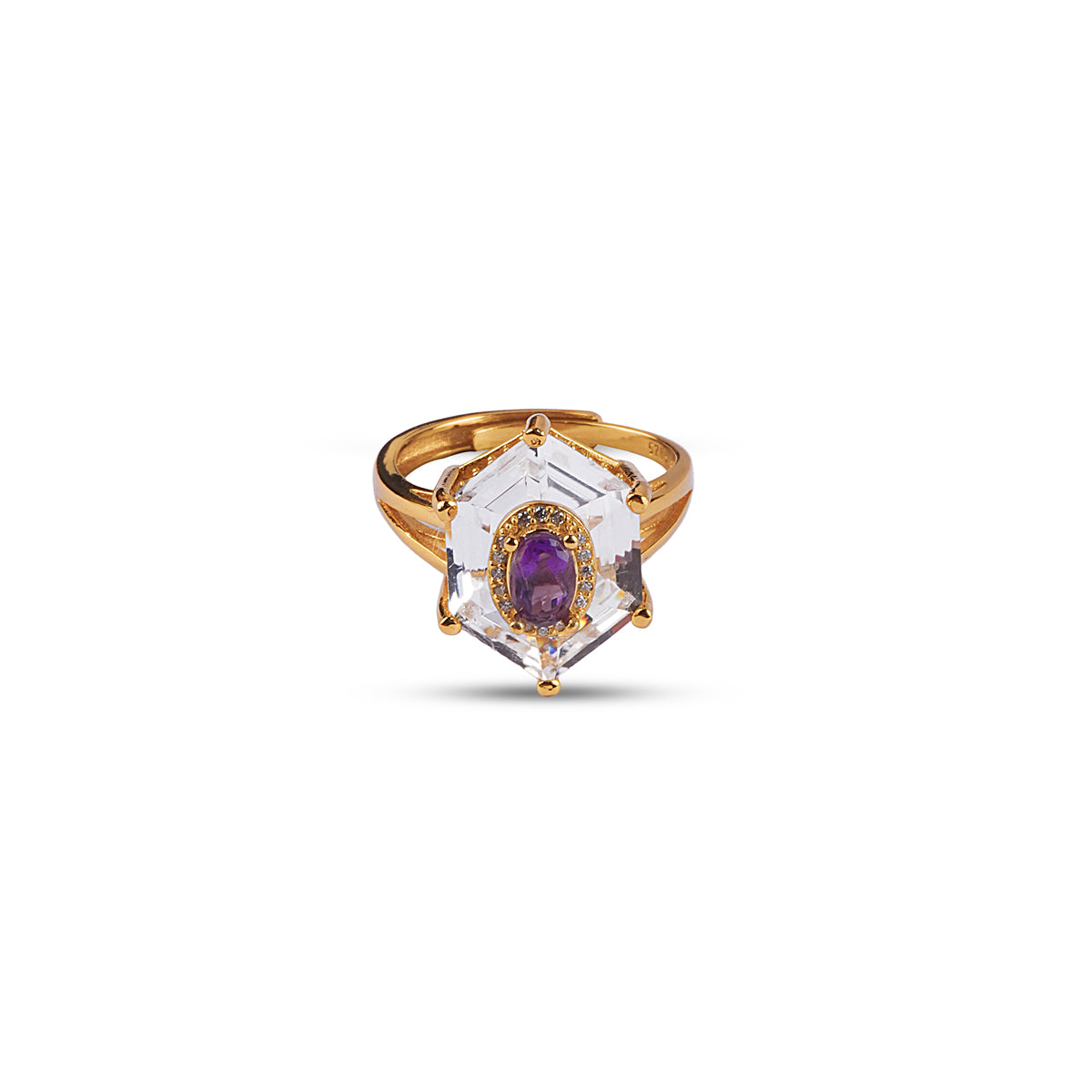 Zoya Ring in Amethyst 18K Gold