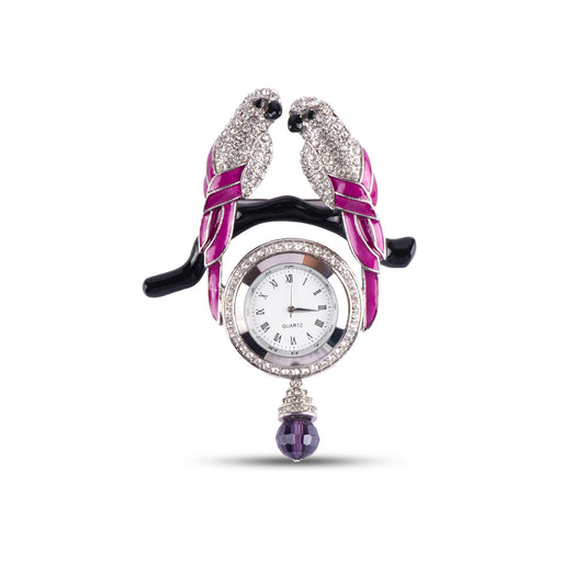 Defience Brooch in Red