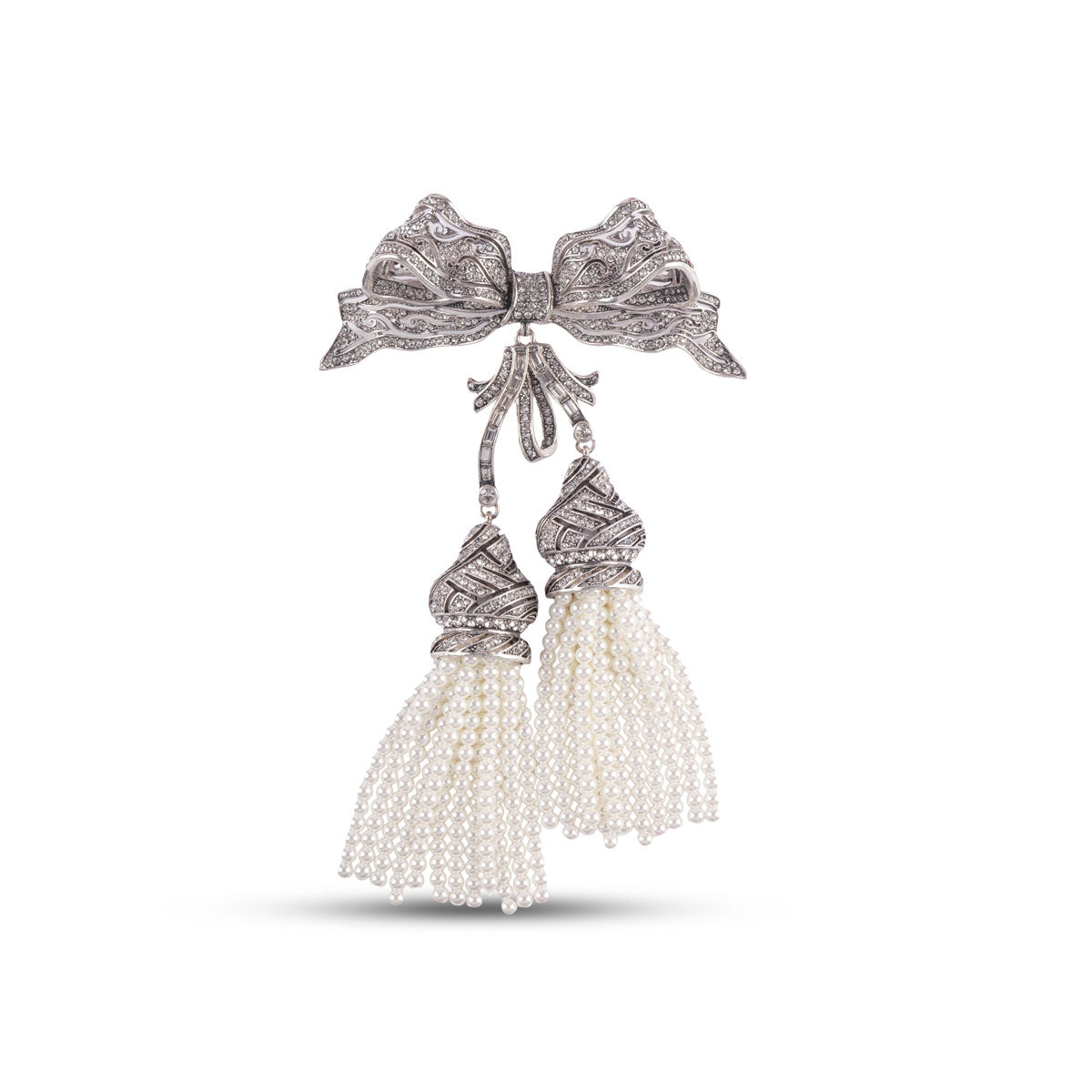 Bow Love Pearl Brooch
