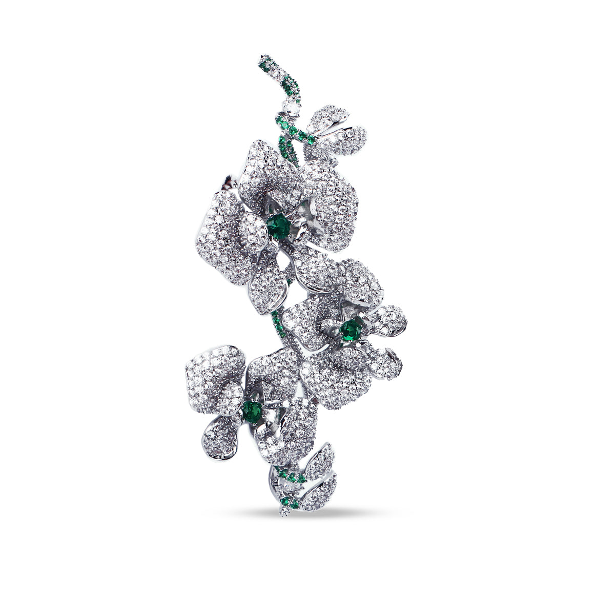 Émeraude Fleur Brooch