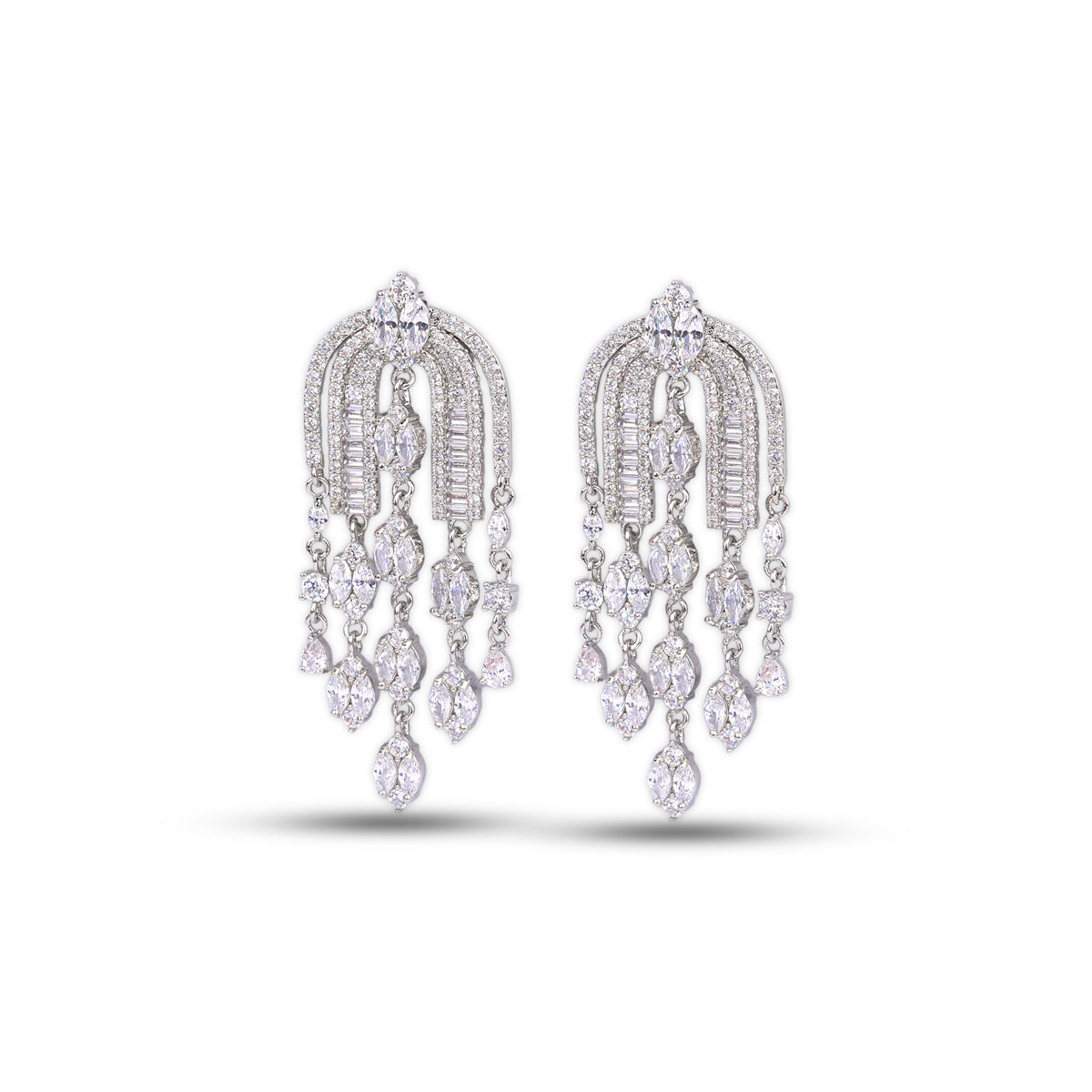 Cascade Earrings in Platinum