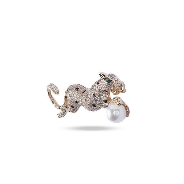 Léopard Royal Brooch 14K