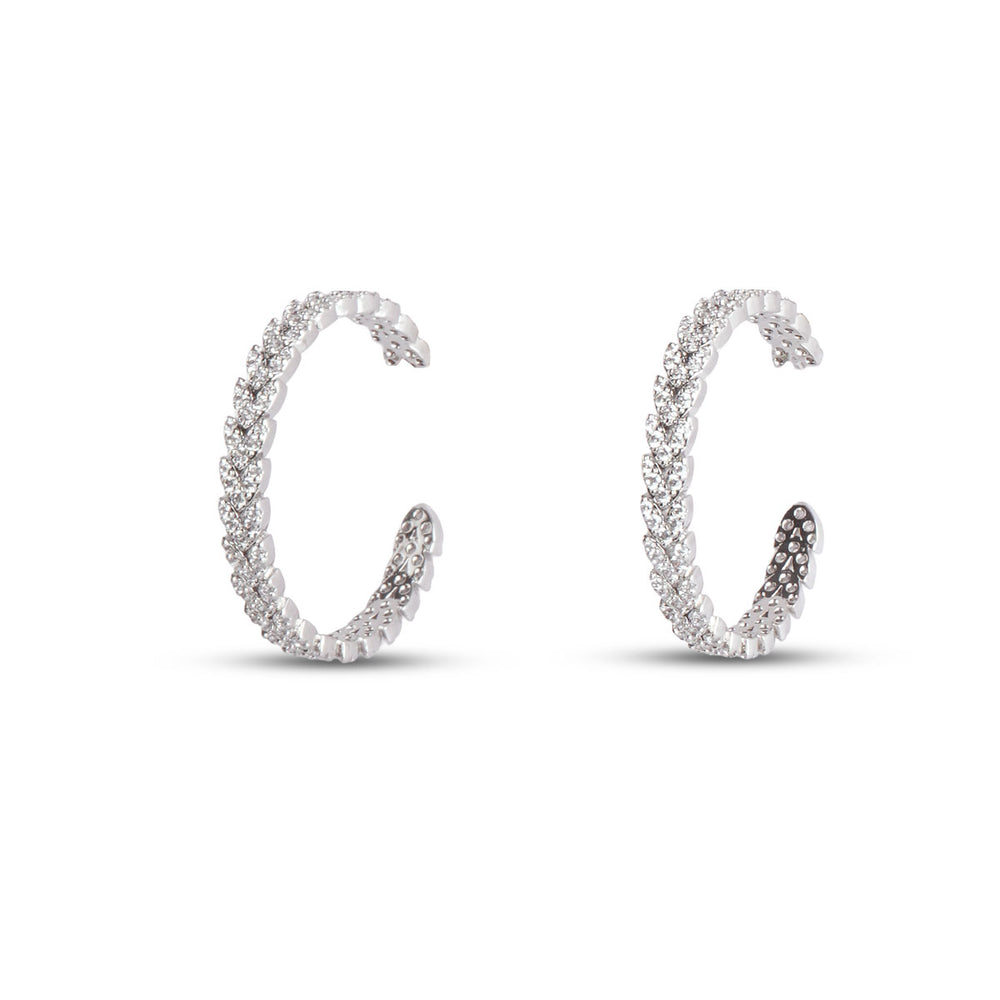 Moonlit Hoops  Silver
