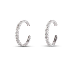 Moonlit Hoops  Silver