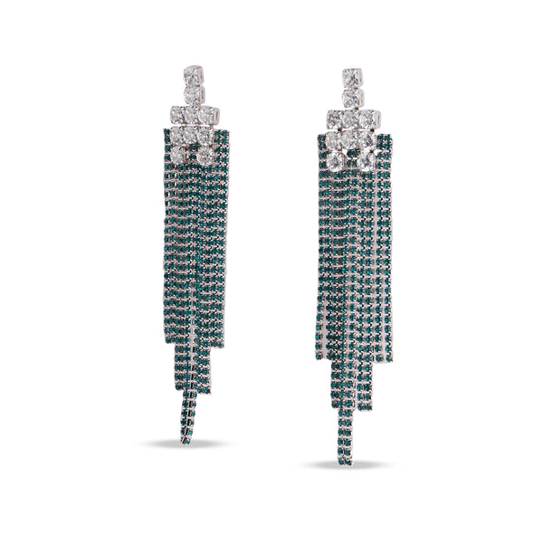 Emerald Cascade Drop Earrings