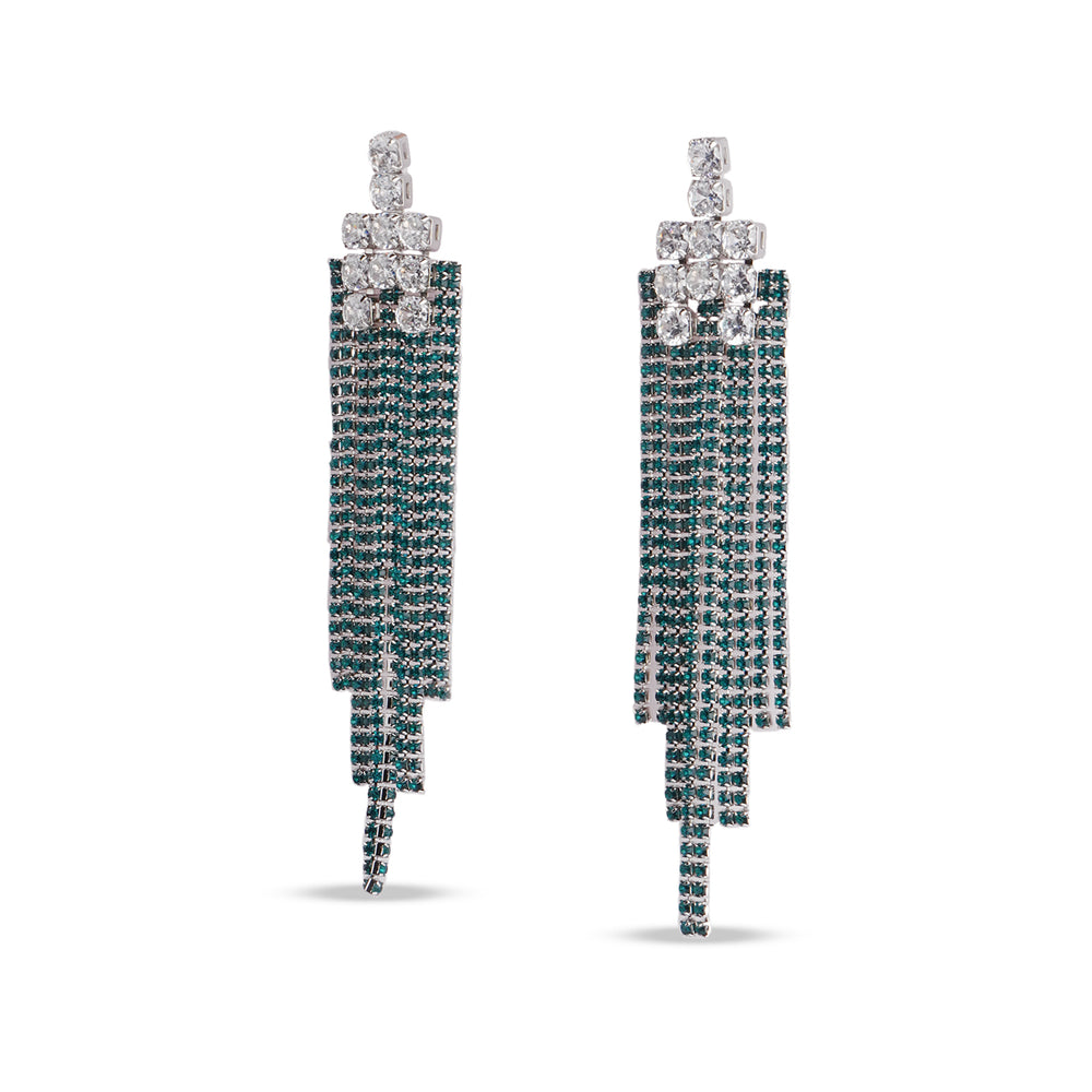 Emerald Cascade Drop Earrings