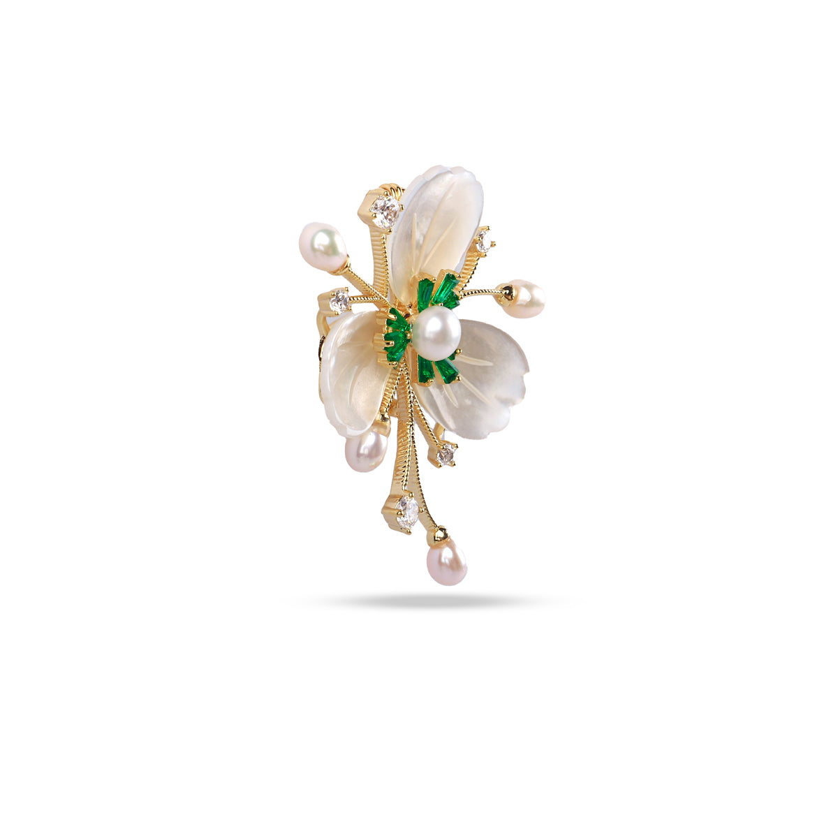 Perla Fleur Brooch - Mother of Pearl
