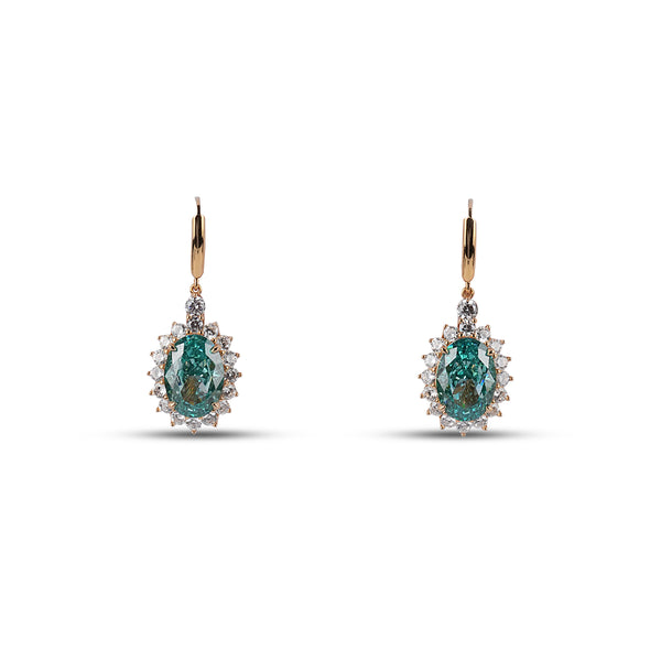 Lumi Drop Earrings in Blue Topaz in 925 Silver