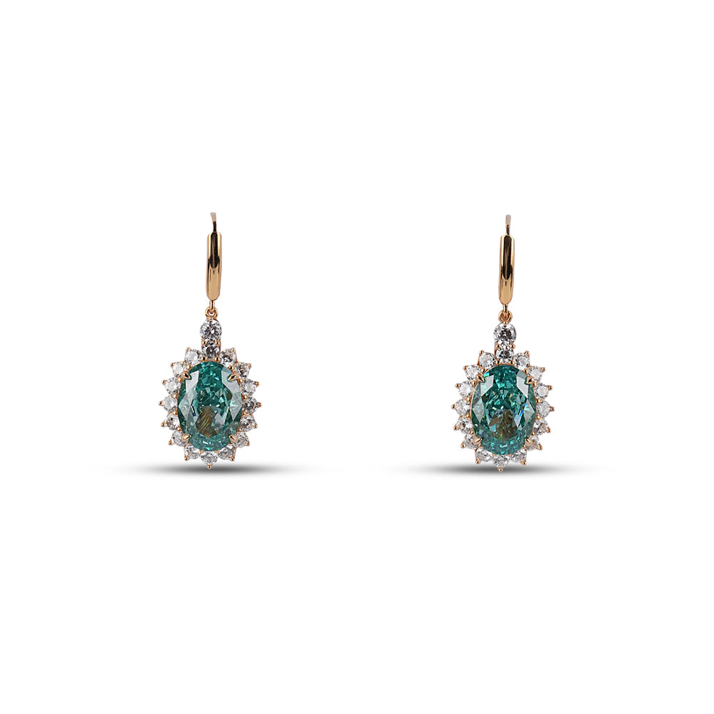 Lumi Drop Earrings in Blue Topaz in 925 Silver