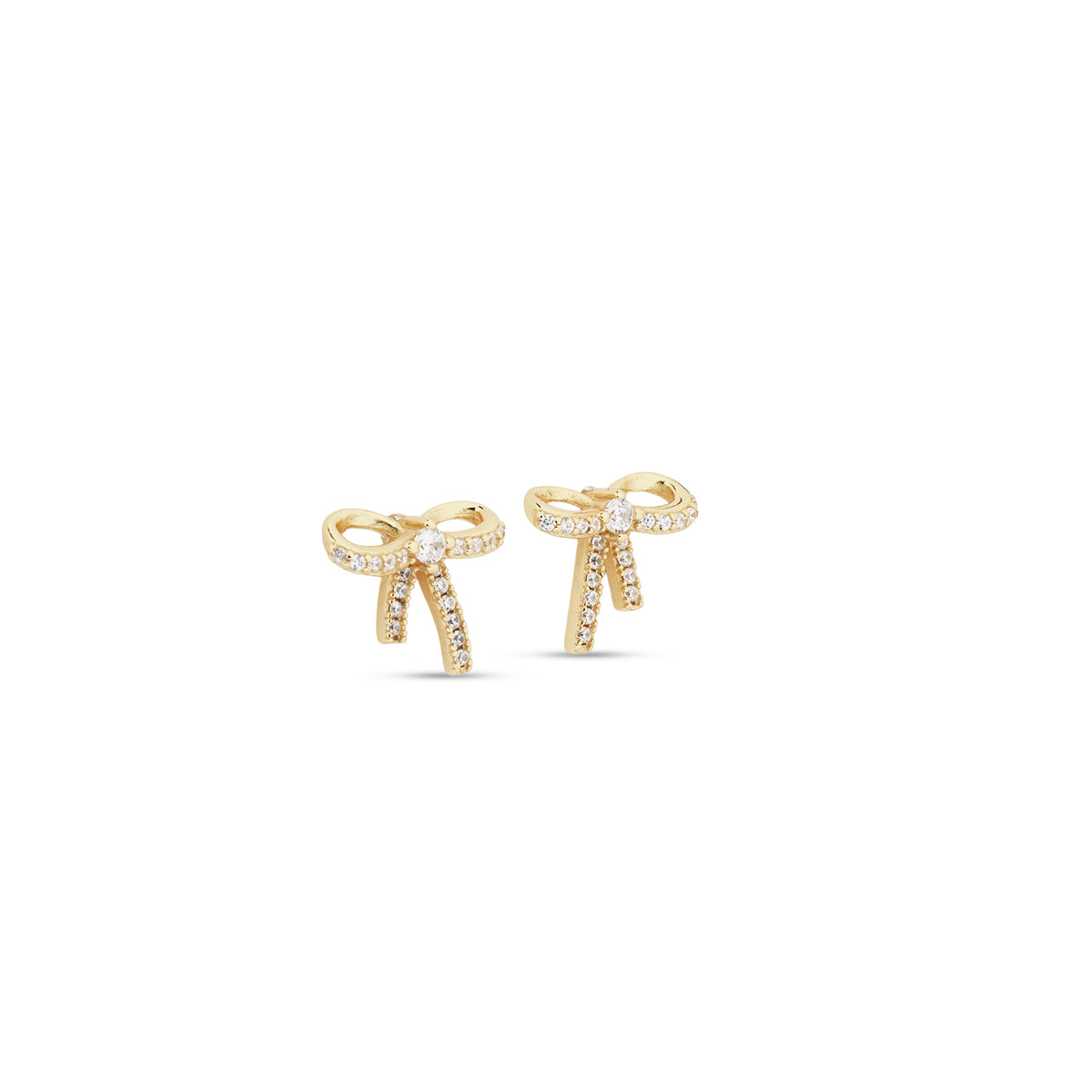 18K Vermeil Eternity Bow Earrings