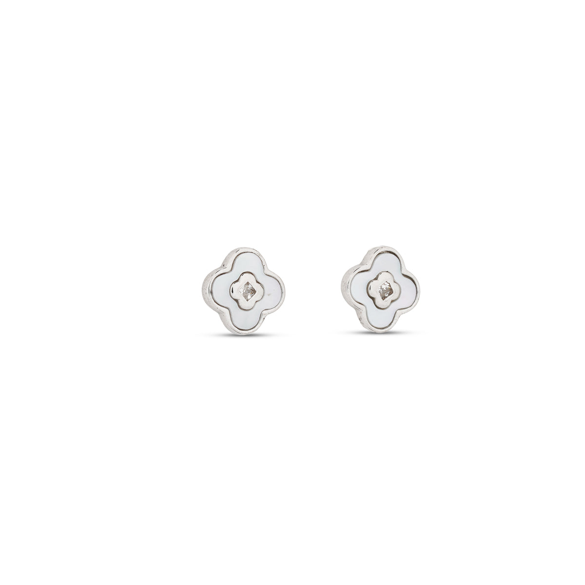 Mother of Pearl Ivory Bloom Studs
