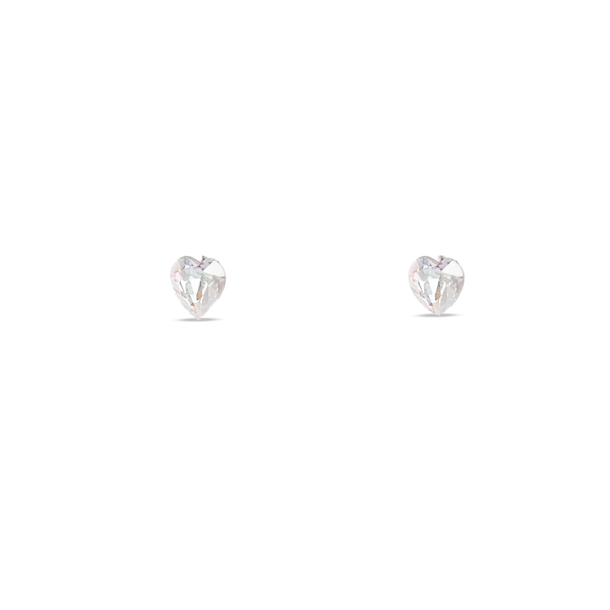 Calla Heart Earrings in Silver