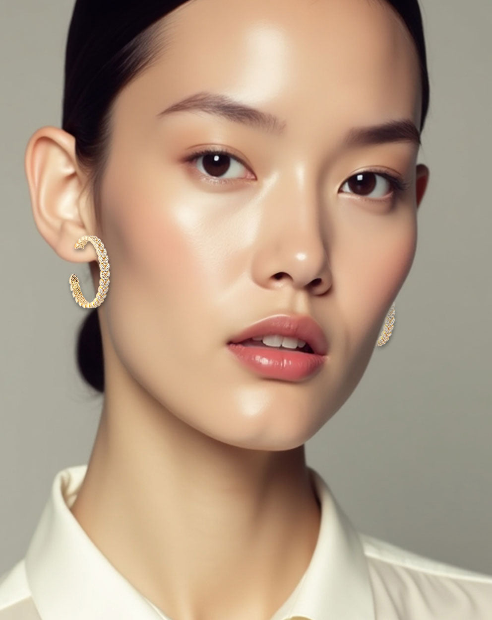 Moonlit Hoop Earrings - Gold