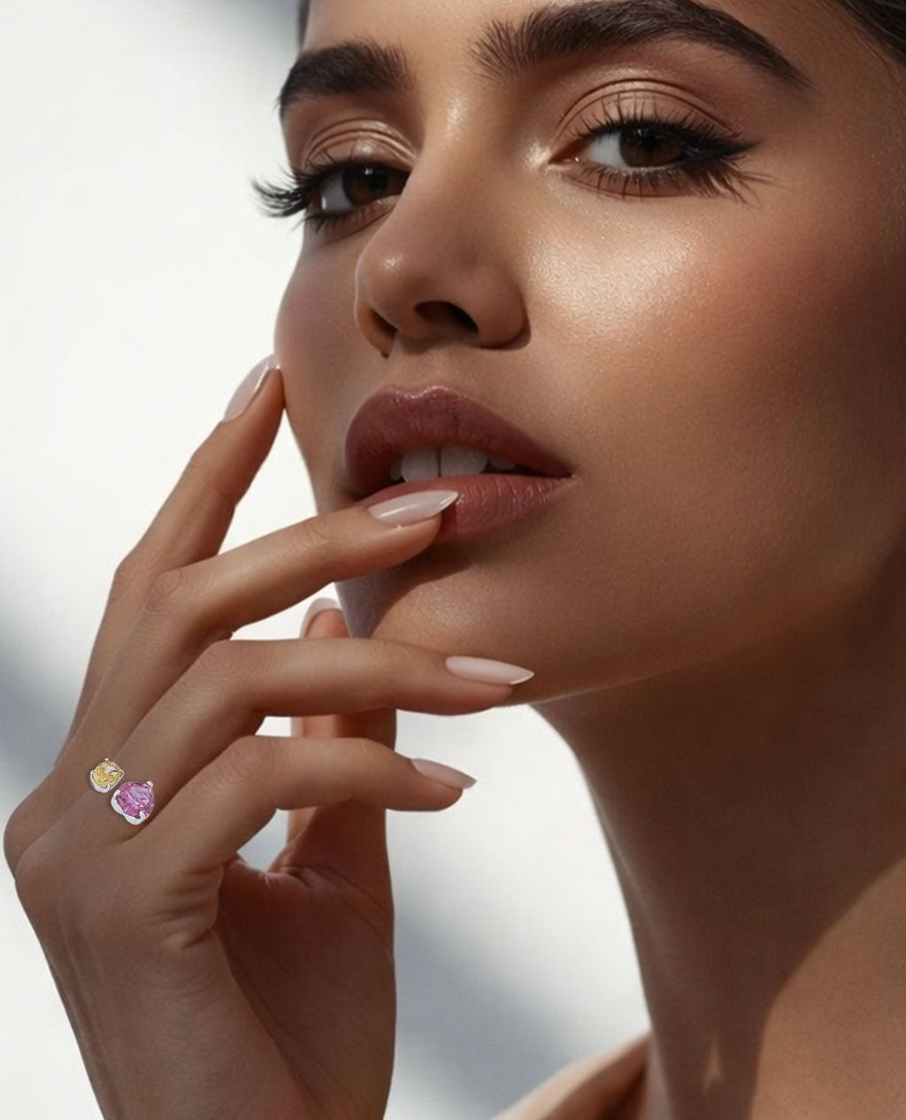 Lunelle Ring in Pink and Yellow Topaz