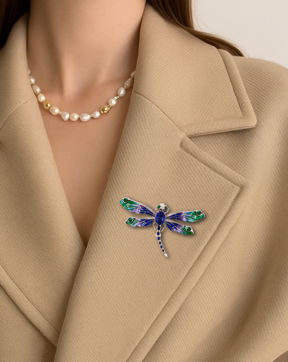Dragonfly Charm Brooch
