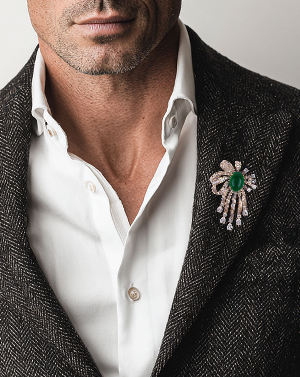 Emerald Bloom Brooch