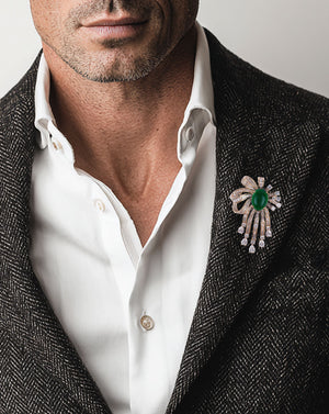 Emerald Bloom Brooch