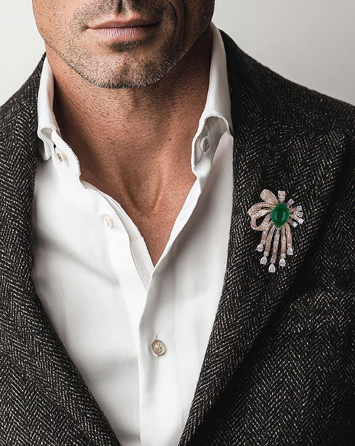Emerald Bloom Brooch