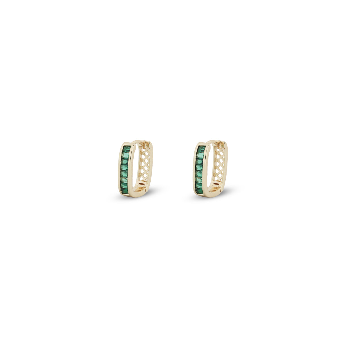 Verdelle Emerald Hoop Earrings
