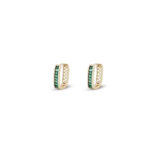 Verdelle Emerald Hoop Earrings