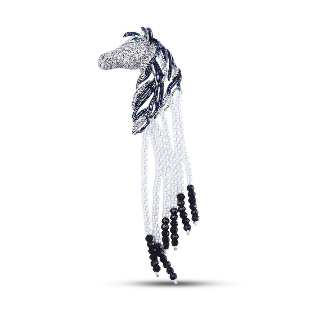 Maharaj Brooch in Diamond Pave Crystal