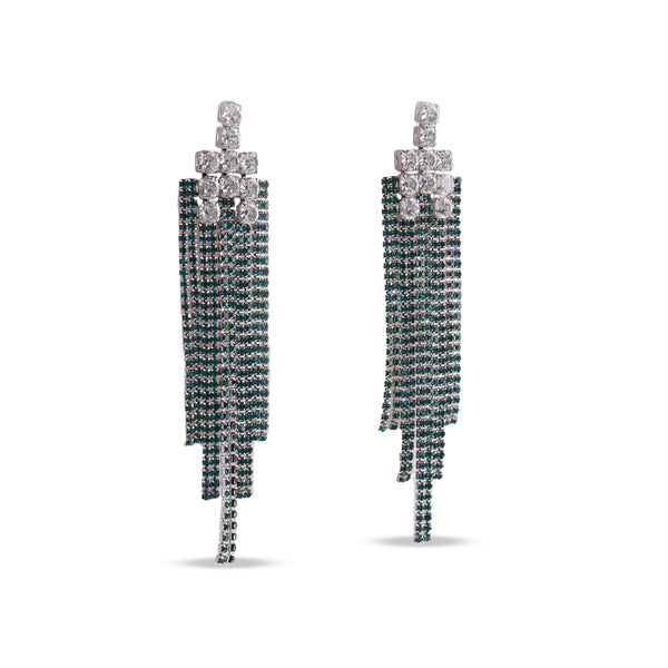 Emerald Cascade Drop Earrings