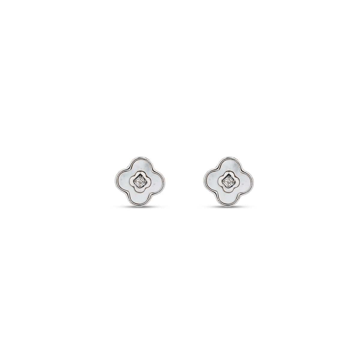 Mother of Pearl Ivory Bloom Studs