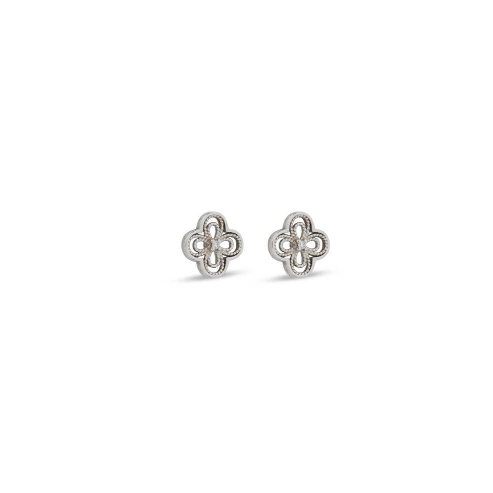 Sterling Silver Clover Earrings