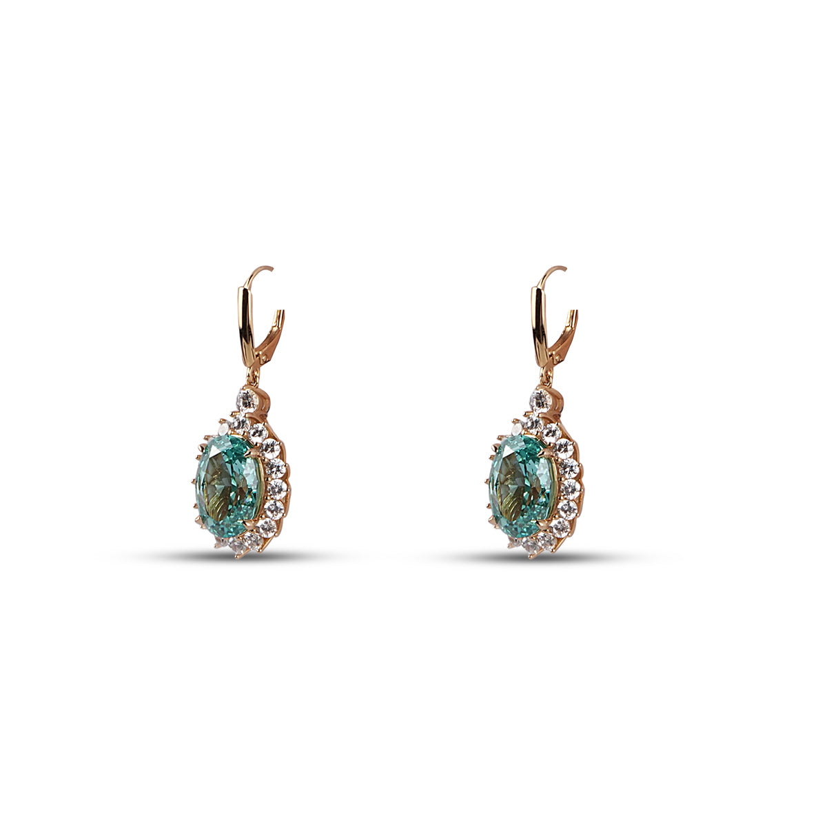 Lumi Drop Earrings in Blue Topaz in 925 Silver