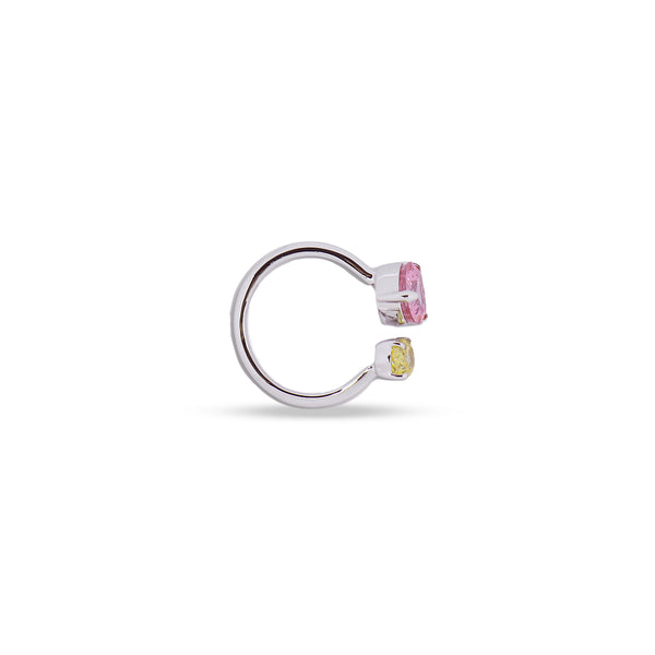 Lunelle Ring in Pink and Yellow Topaz