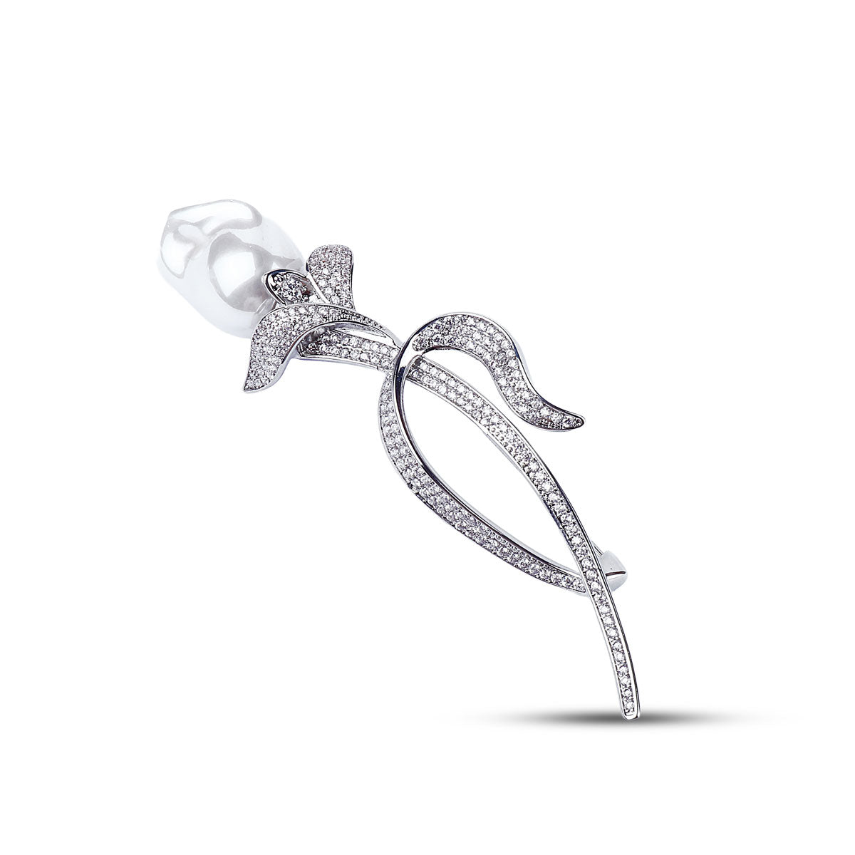 Sépal Pearl Brooch 925 Silver
