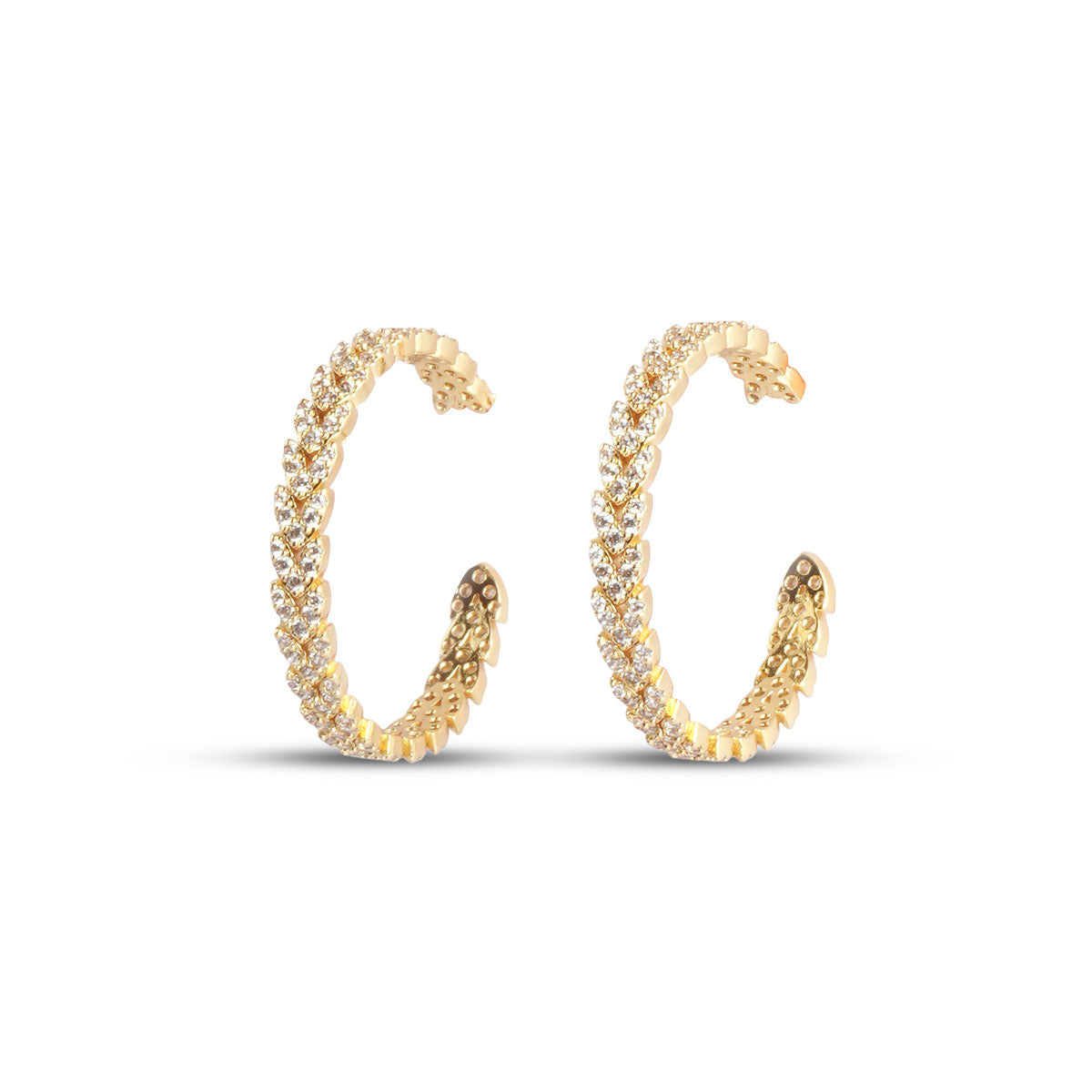 Moonlit Hoop Earrings - Gold