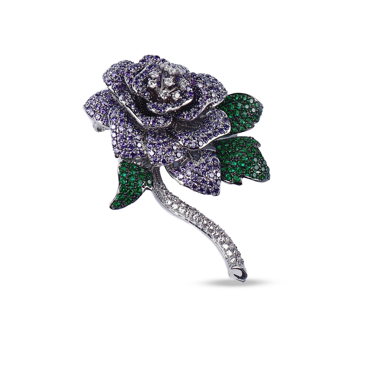 Rose Améthyste Brooch