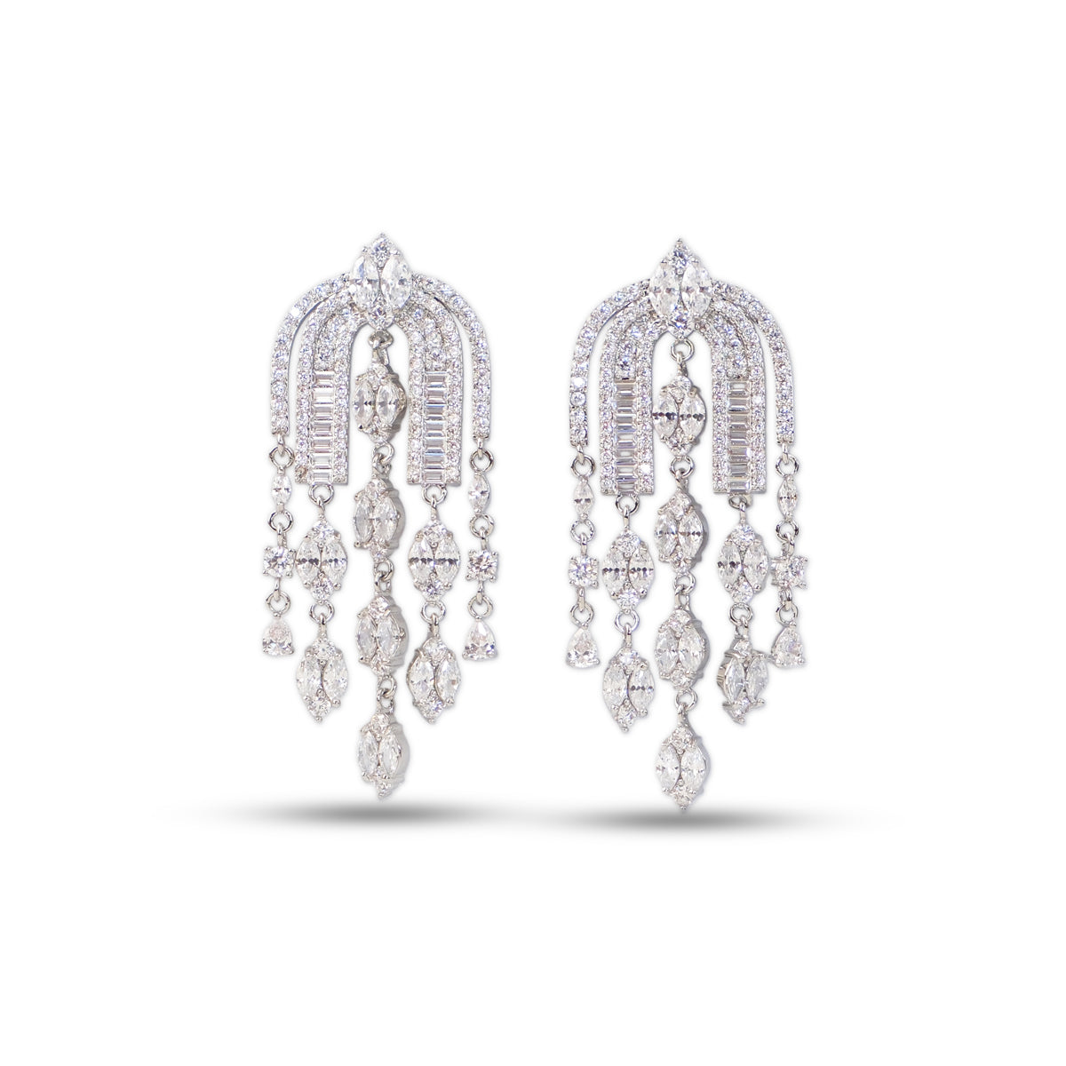 Cascade Earrings in Platinum