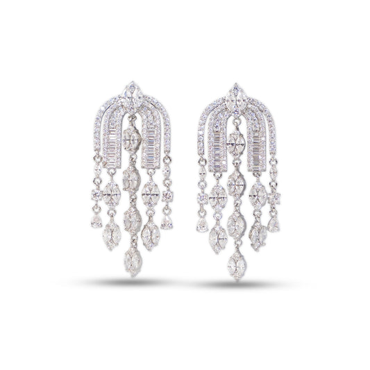 Cascade Earrings in Platinum