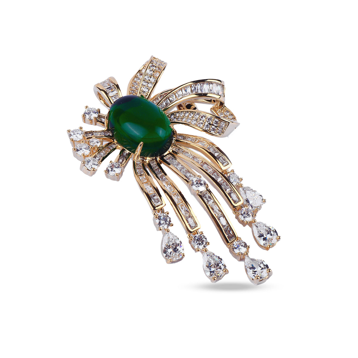 Emerald Bloom Brooch