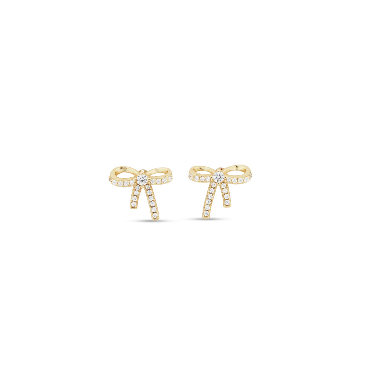 18K Vermeil Eternity Bow Earrings