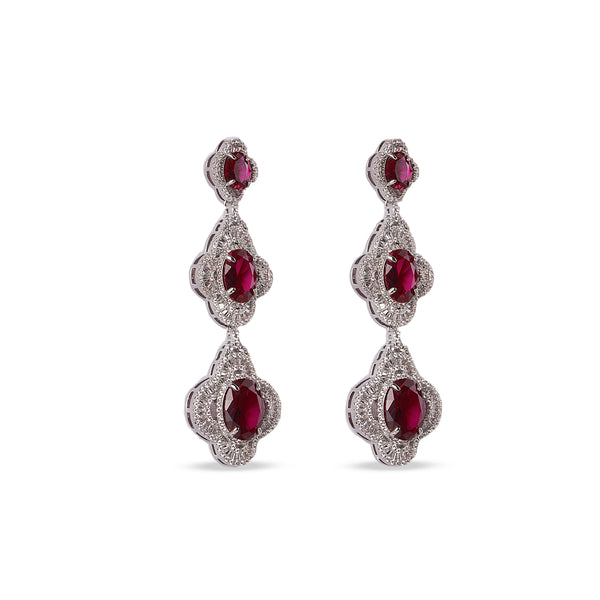 The Crimson Waters Drop Earrings